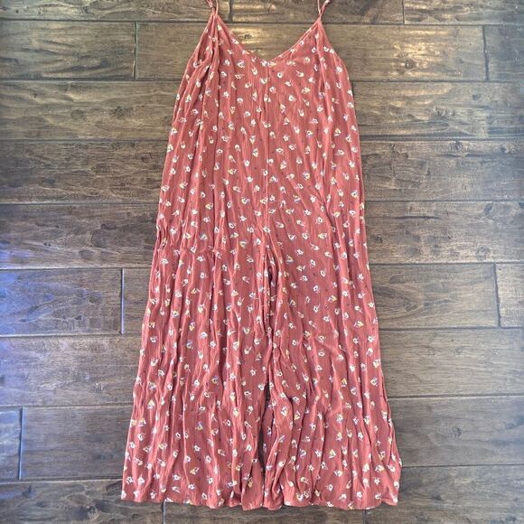 Billabong Earthy Shake It Again Wide Leg Jumpsuit Small Boho Summer Beach - Picture 2 of 11